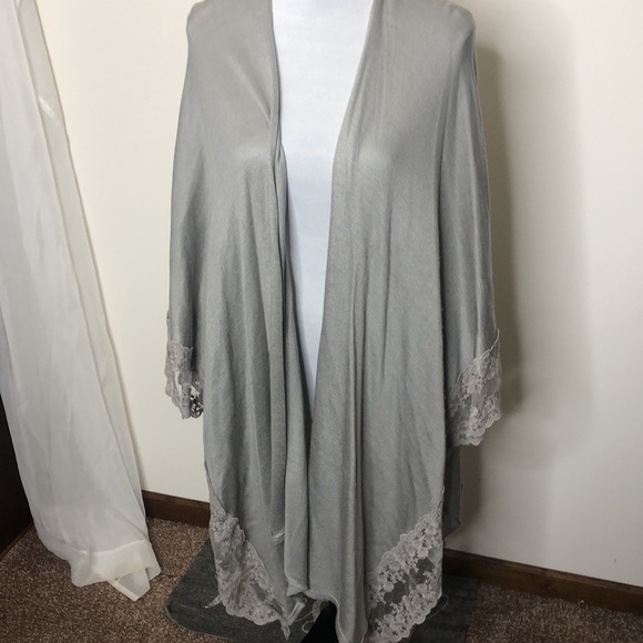 Lauren Conrad women’s long light grey Lacy shal cardigan​ - Picture 2 of 7